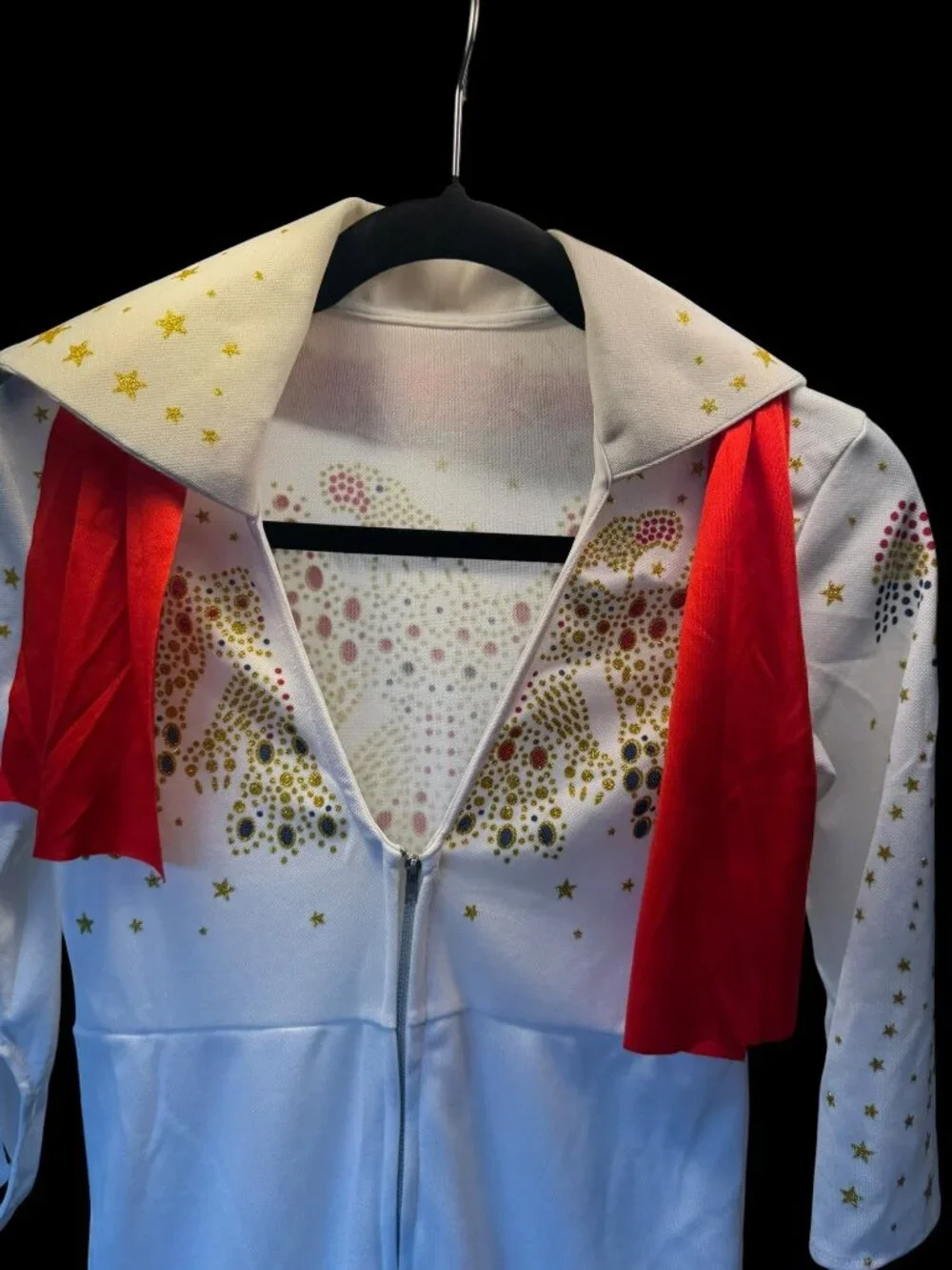 Elvis Halloween Costume With Red Scarf & Gold Star Details Medium By Rubies Jump